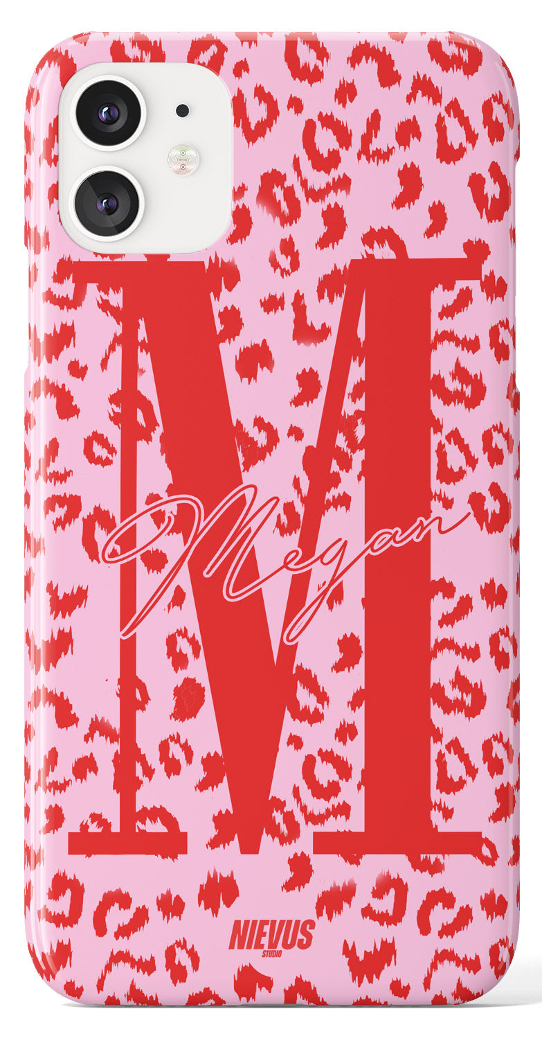 Red and Pink Personalised Phone Case