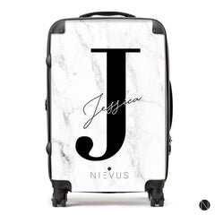 The Personalised Marble Suitcase - Platinum Edition