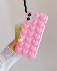 Pink Bubble Hearts Case