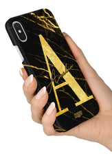 The Personalised Marble Case - Black & Gold Edition