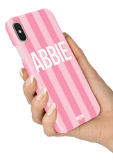 The Personalised Pink Stripes Case