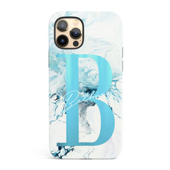 The Personalised Marble Case - Aqua Edition