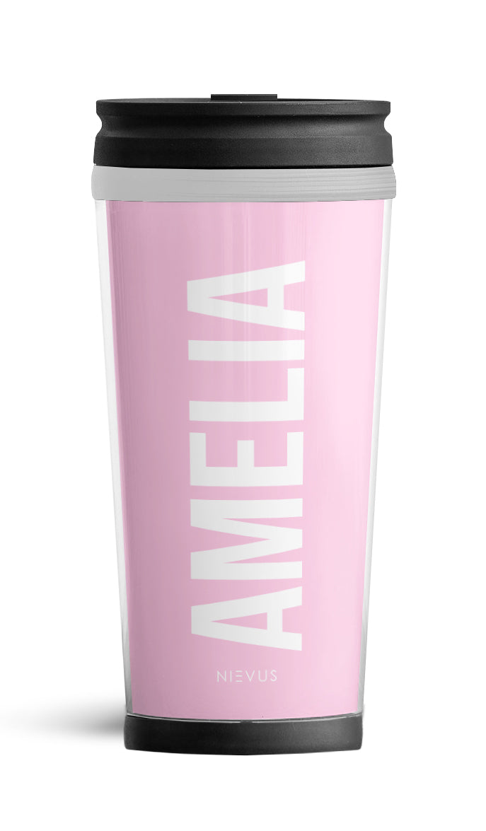 Personalised Travel Mug - Baby Pink Edition