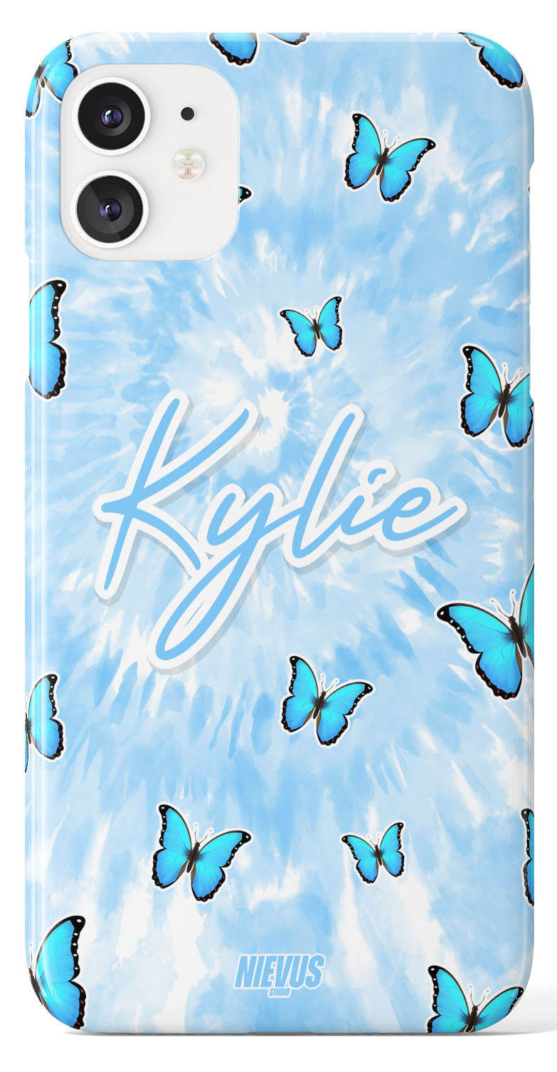 The Personalised Blue Butterfly Case