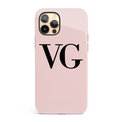 The Classic Initials Case - Dusky Pink