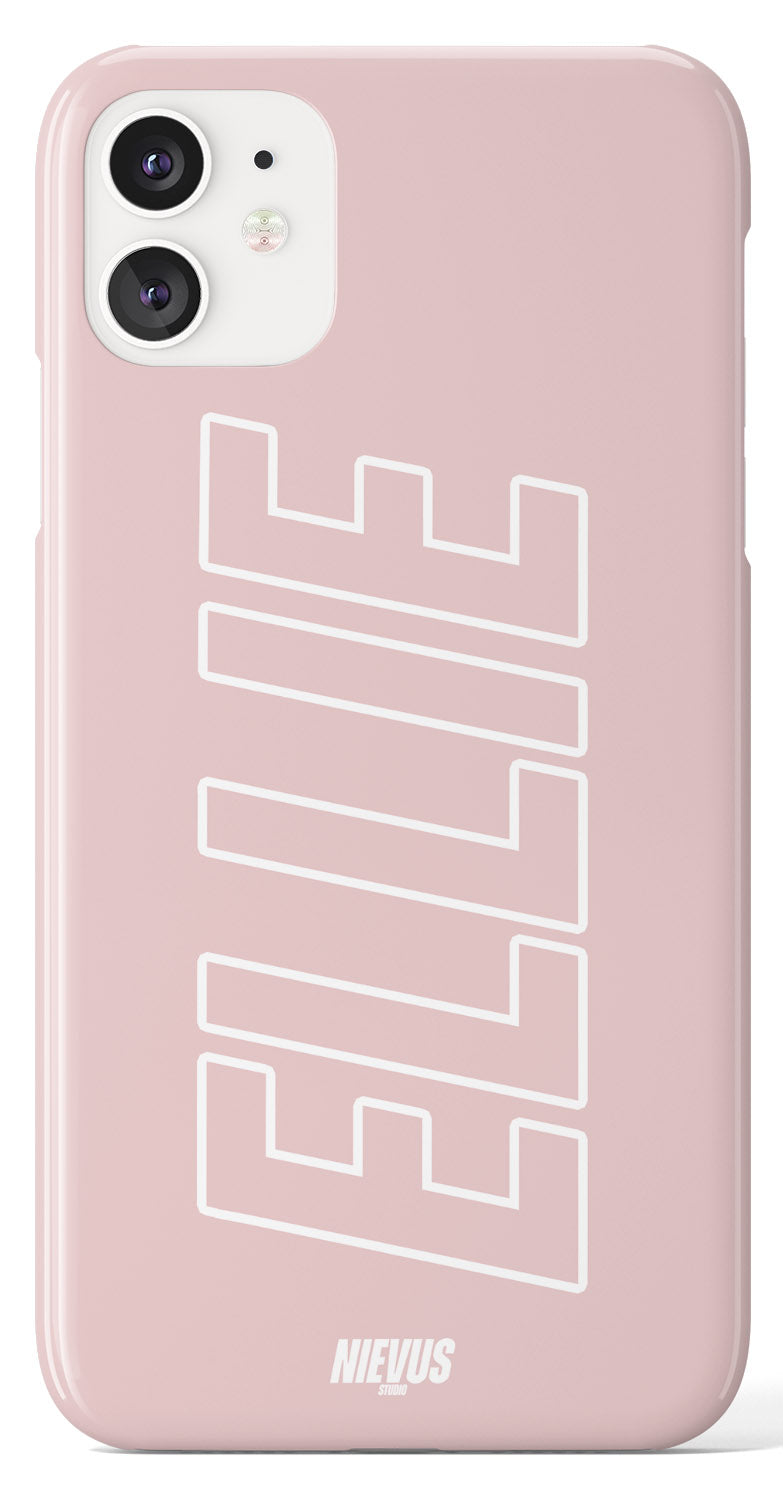 The Personalised Outline Case - Dusky Pink Edition