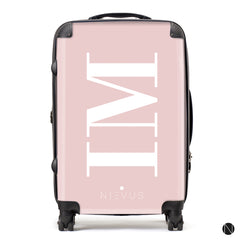 The Personalised Initials Suitcase - Dusky Pink & White Edition