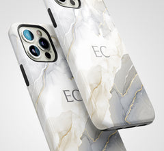 The Personalised Gold Marble Case
