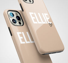 The Personalised Heart Case - Nude Edition