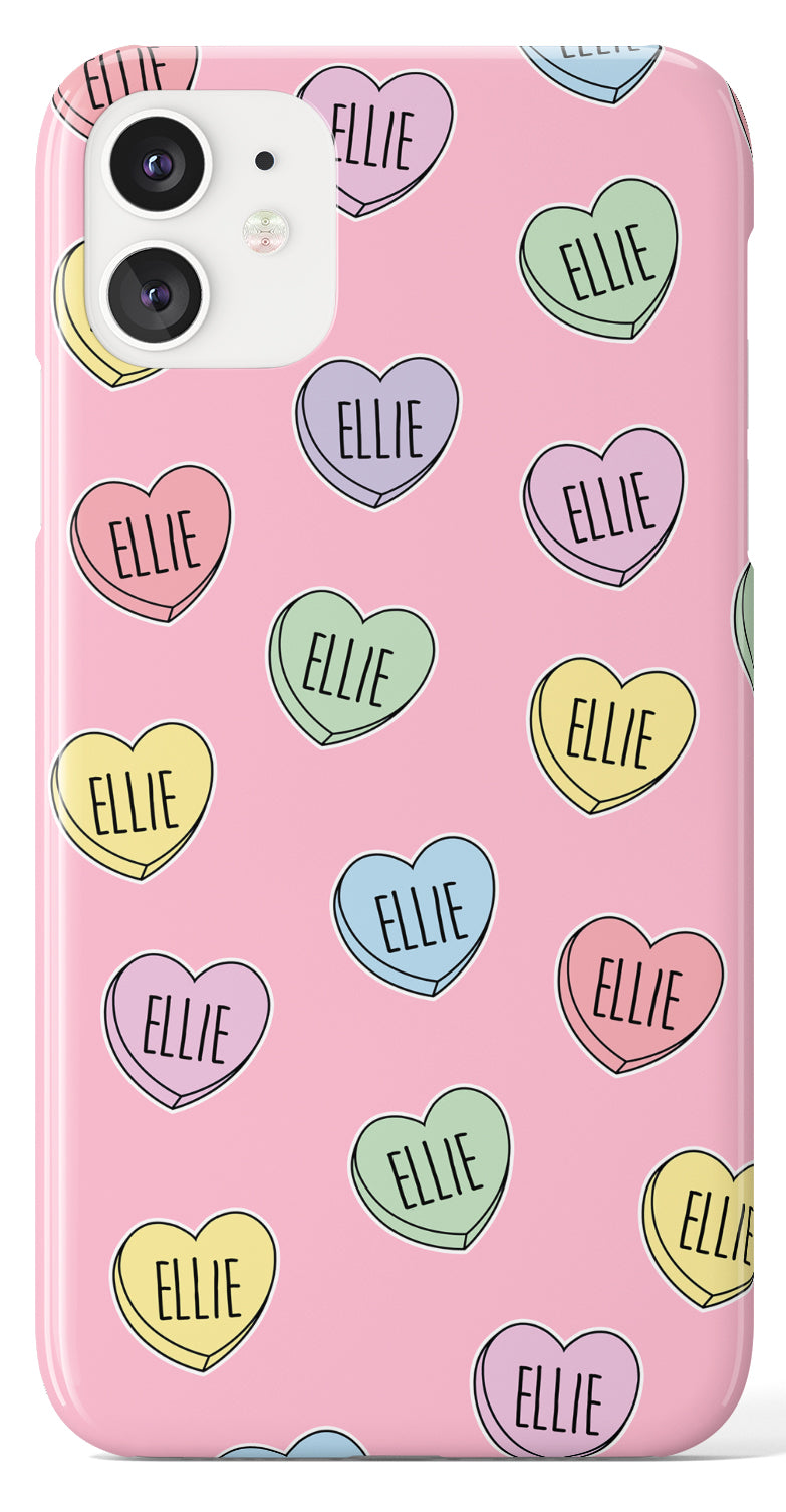 The Personalised Love Hearts Case