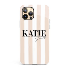 The Personalised Nude Stripes Case - Signature Edition