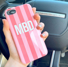 The Personalised Pink Stripes Case