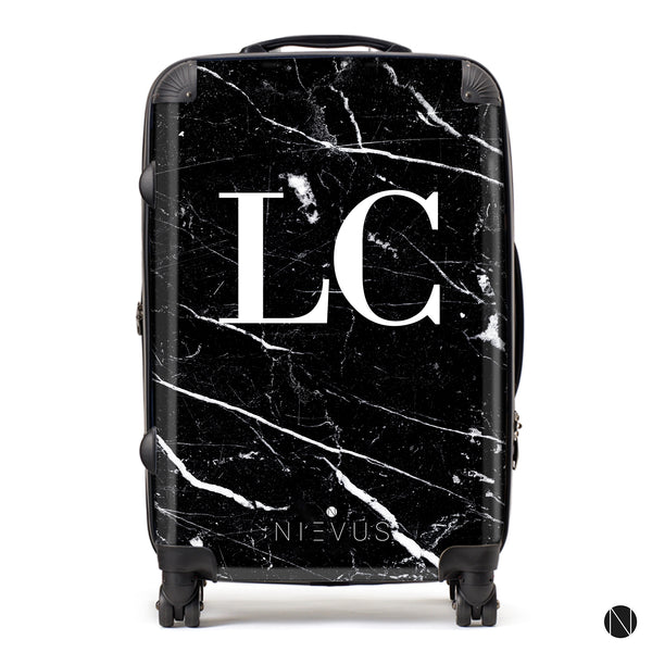 The Personalised Marble Suitcase Black Edition NIEVUS