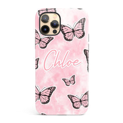 The Personalised Pink Butterfly Case