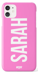The Personalised Name Case - Statement Pink Edition