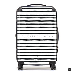 The Personalised Black Strokes Suitcase