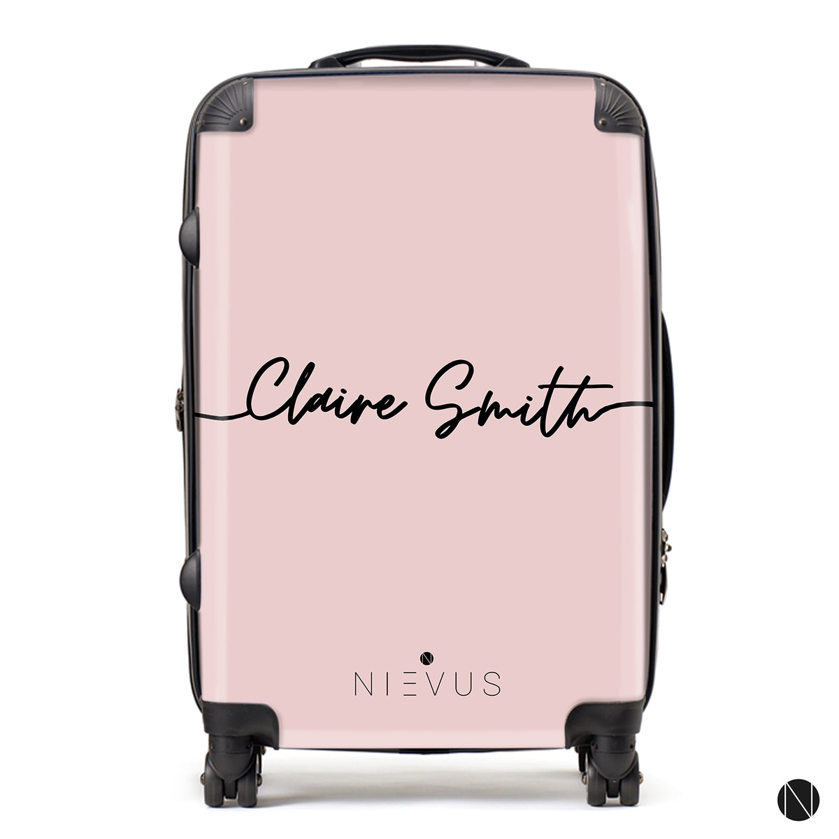 The Personalised Handwritten Suitcase - Dusky Pink Edition
