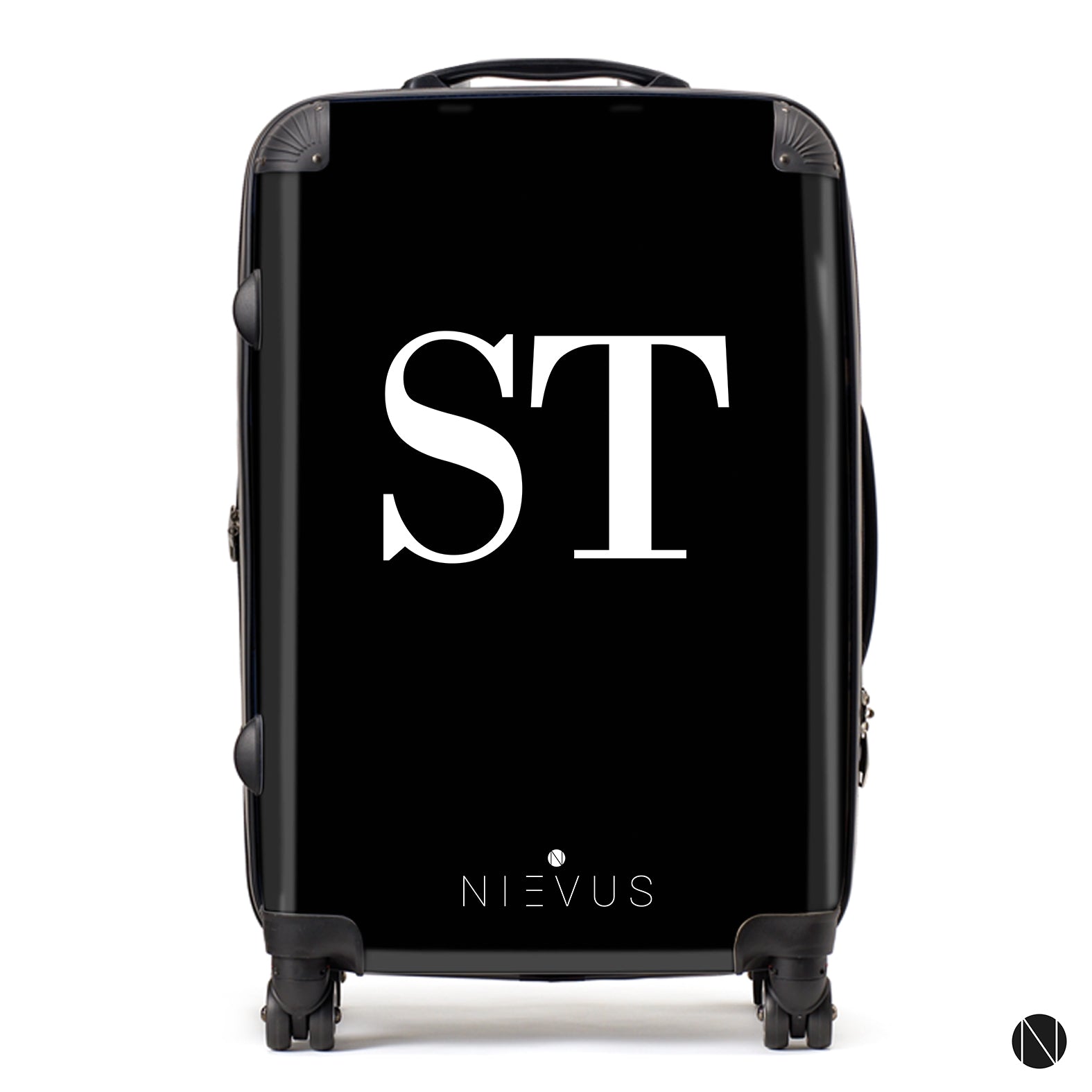 The Personalised Initials Suitcase - Black & White Edition