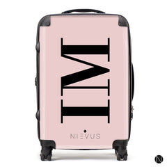 The Personalised Initials Suitcase - Dusky Pink Side Edition