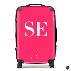 The Personalised Initials Suitcase - Hot Pink Edition