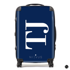 The Personalised Initials Suitcase - Navy Side Edition