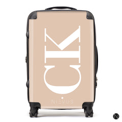 The Personalised Initials Suitcase - Nude Side Edition