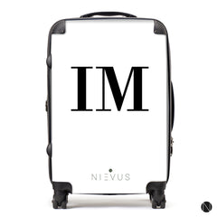 The Personalised Initials Suitcase - White Edition