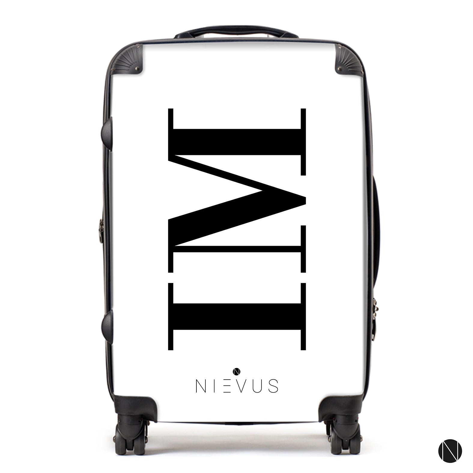 The Personalised Initials Suitcase - White Side Edition